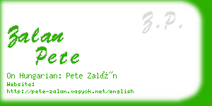 zalan pete business card